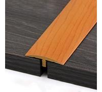 Door Strip Threshold Transition Strip T-Type Floor Gap Transition Strip Just Peel and Stick, Wood Grain Finish Doorway Entry Floor Cover Strip, 1.57" Wide, Self Adhesive
