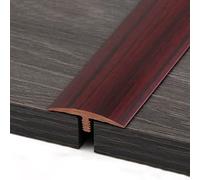 Door Strip Threshold Transition Strip T-Type Floor Gap Transition Strip Just Peel and Stick, Wood Grain Finish Doorway Entry Floor Cover Strip, 1.57" Wide, Self Adhesive
