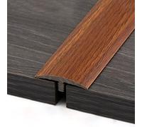 Door Strip Threshold Transition Strip T-Type Floor Gap Transition Strip Just Peel and Stick, Wood Grain Finish Doorway Entry Floor Cover Strip, 1.57" Wide, Self Adhesive