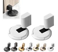 Door Wedge Stopper,2025 New Adjustable Magnetic Silent Door Stopper Wedge, Heavy Duty Door Stoppers,Windproof Anti-Slam & Silent, Easy Installation (White,4pcs)