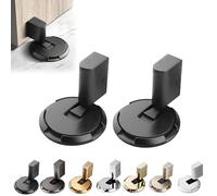Door Wedge Stopper,2025 New Adjustable Magnetic Silent Door Stopper Wedge, Heavy Duty Door Stoppers,Windproof Anti-Slam & Silent, Easy Installation (Black,2pcs)