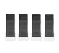 Door Wedge Stopper 4 Pack | No Drill Installation for Sliding Doors | TPR Rubber Door Stopper Eliminates Noise/Prevents Damage | Multi - Purpose for Home/Office (Negra)