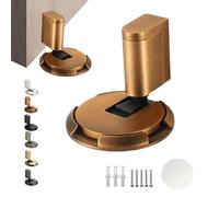 Door Wedge Stopper, Door Stop Floor, Magnetic Door Stop, Mechanical Floor Door Stopper, Heavy Door Holder, No Drilling, Height-Adjustable, Invisible for Bottom of Door (F)