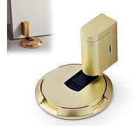 Door Wedge Stopper, Door Stopper Wedge with Adjustable Height, No-Drill Installation, Silent & Secure Mechanical Stopper for Home Office Doors, Windproof & Anti-Slam (Gold)