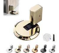 Door Wedge Stopper, Magnetic door stopper wedge, Mechanical Floor Door Stoppers, No-Drill Installation, Adjustable Height, Silent & Secure Mechanical Stopper for Home, Office Doors (Gold)