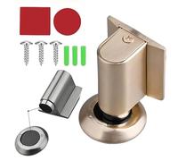 Door Wedge Stopper, No Screw Magnetic Door Stoppers Floor Mount For Bottom Of Door No Drill, Invisible Doorstops For Inside Door, Heavy Duty Magnetic Doors Catch Holder To Keep Doors Open(gold)