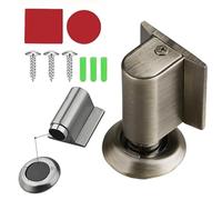 Door Wedge Stopper, No Screw Magnetic Door Stoppers Floor Mount For Bottom Of Door No Drill, Invisible Doorstops For Inside Door, Heavy Duty Magnetic Doors Catch Holder To Keep Doors Open(bronze)