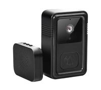 Doorbell Camera, Smart WiFi Video Device, High Definition Night Vision Lens, Easy Adhesive Mount Installation, Wireless Compact Design for Renters, Homeowners, Parents with Children, Apartment, Porch