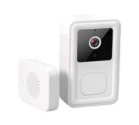 Doorbell Camera, Smart WiFi Video Doorbell, 3.35x2.09x0.94inches, High-Definition Night Vision, Motion Detection Alerts, Ideal for Renters, Homeowners, Home Security Use, White/Black