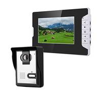 Doorbell Camera, Videoportero de 7 Pulgadas Kit de intercomunicación de Timbre de teléfono 1 cámara 1 Monitor de visión Nocturna con cámara Impermeable