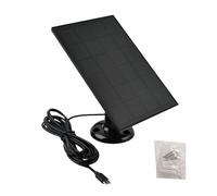 Doorbell Solar Panel - Waterproof Outdoor Charger | 1.2 M Extended Cable, 360° Rotation Bracket, Multi Device Solar Charger For Phones, Cameras, Wireless Devices & Home Security Systems