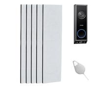 Doorbell Soporte sin taladrar compatible con timbre de puerta Eufy Video E340, 5 unidades soporte adhesivo soporte de pared accesorios Doorbell llave de timbre de puerta llave de repuesto, fácil