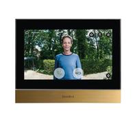 DoorBird A1104T IP Video - Estación Interior para videoportero IP con Pantalla, WiFi, LAN con Barra de Acero Inoxidable en Aspecto Dorado, Cepillado