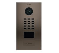 Doorbird - Kit D2101BV + SUP-D2101BV - Portero de vídeo IP Lector de Placa RFID + Caja de Montaje aparente Bronce