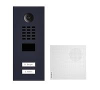 DoorBird Kit D2102V-RAL7016 + A1061W - Portero de vídeo IP 2 timbres D2102V Negro + Campanilla