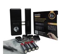 Dooriz PRO Cerradura de Seguridad Invisible con Control Remoto, Kit Completo con Mandos, Accesorios de Instalación en cualquier tipo de puerta y Pilas Profesionales (Cierre estándar)