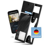 DOORLINE® Timbre de vídeo con cámara, inalámbrico, Compatible con Fritz!Box + App Control, Negro, Made in Germany, intercomunicador con abrelatas de Puerta, Timbre de Video inalámbrico