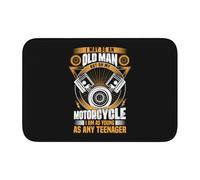 Doormats 40X60Cm Puede Que Sea Un Hombre Mayor, Pero En Mi Motocicleta Soy Tan Joven como Cualquier Adolescente Felpudo De Baño Fácil De Limpiar Felpudo Exterior Cómodo Felpudo De Entrada