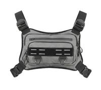 doorslay Bolsa de pecho para deportes al aire libre para hombres y mujeres, bolsa ligera resistente al agua, ajustable, tela transpirable de secado rápido para correr, senderismo, ciclismo, Gray