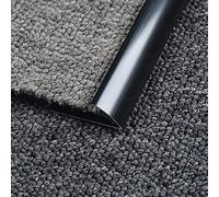 Doorways Floor Edge Trim Threshold Strips,Aluminum Carpet Trim Transition Strip, for Sliding Glass Barn Door, 35/39/ 43/51/ 55/59 Inch Long(Black,110cm/43.3in)