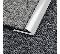 Doorways Floor Edge Trim Threshold Strips,Aluminum Carpet Trim Transition Strip, for Sliding Glass Barn Door, 35/39/ 43/51/ 55/59 Inch Long(Silver,140cm/55.1in)