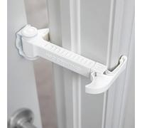 DOORWING Portable Door Lock & Pinch Guard. No Adhesives, Screws or Door Damage. Adjustable Door Latch for Baby Proofing. Dog Gate & Cat Door Alternative. Let Cats In, Keep Kids/Dogs Out of Litter Box.