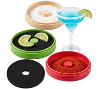 Dootafy Margarita Salt Rimmer, 3 niveles de barra de cristal con esponja
