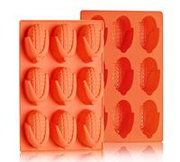Dootafy Paquete de 2 moldes pequeños para pan de maíz, moldes de silicona para pan de mazorca de maíz, mini moldes para tartas, moldes para hornear magdalenas, magdalenas, brownie o jabón, perfecto
