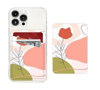 Dooyilets Tarjetero para teléfono celular, tarjetero de cuero para funda de teléfono, bolsillo adhesivo para teléfono, tarjetero de crédito, elegante cartera delgada adecuada para todas las partes