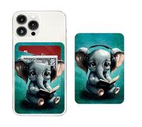 Dooyilets Tarjetero para teléfono celular, tarjetero de cuero para funda de teléfono, bolsillo adhesivo para teléfono, tarjetero de crédito, elegante cartera delgada adecuada para todas las partes