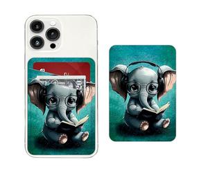 Dooyilets Tarjetero para teléfono celular, tarjetero de cuero para funda de teléfono, bolsillo adhesivo para teléfono, tarjetero de crédito, elegante cartera delgada adecuada para todas las partes