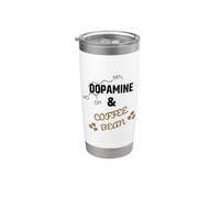 Dopamina Y Grano De Café | Dopamina Y Cafeína | Neuronas Vaso térmico de acero inoxidable de doble pared