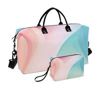 Dopamine Macaron Colorful Lines - Bolsa de viaje para llevar durante la noche, gimnasio, deportes, con correa ajustable para gimnasio, plegable