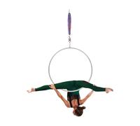 DOPBENT Juego de aros aéreos de acero inoxidable de 95 cm, equipo de aro aéreo de un solo punto, aro profesional para yoga, acrobacia, gimnasia