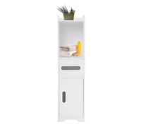 DOPBENT Mueble de baño de 20 x 24 x 80 cm, armario de almacenamiento, armario de baño delgado, armario auxiliar moderno, color blanco