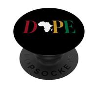 Dope Africa Map Juneteenth Black Pride Celebration PopSockets PopGrip Adhesivo