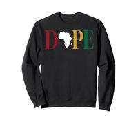Dope Africa Map Juneteenth Black Pride Celebration Sudadera