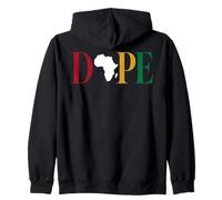 Dope Africa Map Juneteenth Black Pride Celebration Sudadera con Capucha