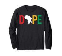 Dope Africa Map Juneteenth Pan African Pride Manga Larga