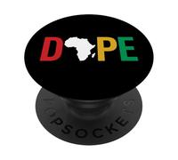 Dope Africa Map Juneteenth Pan African Pride PopSockets PopGrip Adhesivo