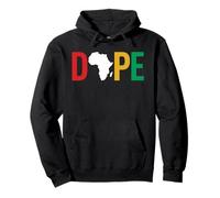 Dope Africa Map Juneteenth Pan African Pride Sudadera con Capucha