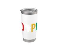 Dope Africa Map Juneteenth Pan African Pride Vaso térmico de acero inoxidable de doble pared