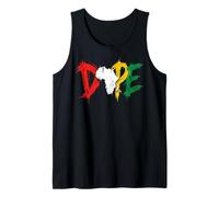 Dope Africa Map Pan African Colors Juneteenth Camiseta sin Mangas
