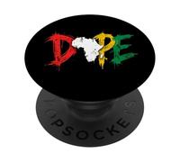 Dope Africa Map Pan African Colors Juneteenth PopSockets PopGrip Adhesivo
