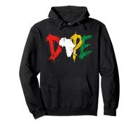 Dope Africa Map Pan African Colors Juneteenth Sudadera con Capucha