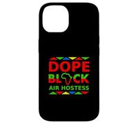 Dope Black Air Anfitriona Orgullosa Carrera de Asistente de Vuelo Negro Carcasa para iPhone 14