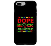 Dope Black Air Anfitriona Orgullosa Carrera de Asistente de Vuelo Negro Carcasa para iPhone 7 Plus/8 Plus
