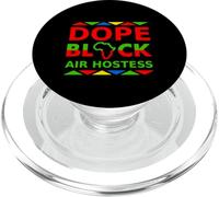 Dope Black Air Anfitriona Orgullosa Carrera de Asistente de Vuelo Negro PopSockets PopGrip para MagSafe