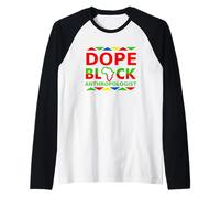 Dope Black Antropólogo Orgulloso Negro Carrera Profesional Camiseta Manga Raglan