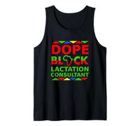 Dope Black Consultor de Lactancia Orgulloso Trabajo de Orgullo Profesional IBCLC Camiseta sin Mangas